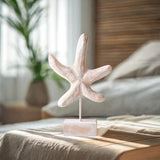 Maxbell Wood Statue Beach Table Decor Art Figurine for Bathroom Beach-farmhouse Home Starfish Shape