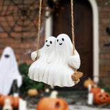 Maxbell Halloween Ghost Statue Hanging Ornament Scene Layout for Patio Garden Office