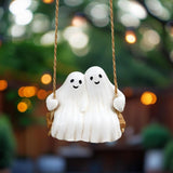 Maxbell Halloween Ghost Statue Hanging Ornament Scene Layout for Patio Garden Office