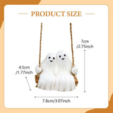 Maxbell Halloween Ghost Statue Hanging Ornament Scene Layout for Patio Garden Office