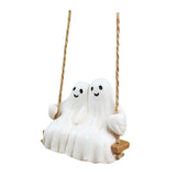 Maxbell Halloween Ghost Statue Hanging Ornament Scene Layout for Patio Garden Office