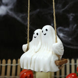 Maxbell Halloween Ghost Statue Hanging Ornament Scene Layout for Patio Garden Office