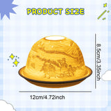 Maxbell Tea Light Candle Holder Ceramic Candle Stand for Bedroom Living Room Holiday Snowman