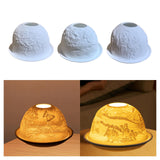 Maxbell Tea Light Candle Holder Ceramic Candle Stand for Bedroom Living Room Holiday Snowman