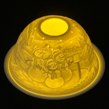 Maxbell Tea Light Candle Holder Ceramic Candle Stand for Bedroom Living Room Holiday Snowman