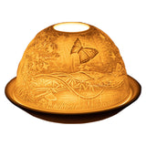 Maxbell Tea Light Candle Holder Ceramic Candle Stand for Bedroom Living Room Holiday Mushroom Butterfly