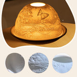 Maxbell Tea Light Candle Holder Ceramic Candle Stand for Bedroom Living Room Holiday Mushroom Butterfly