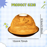 Maxbell Tea Light Candle Holder Ceramic Candle Stand for Bedroom Living Room Holiday Mushroom Butterfly