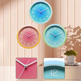 Maxbell Wall Clock Simple Easy Read Hanging Clock for Bedroom Kitchen Dining Room Blue