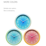 Maxbell Wall Clock Simple Easy Read Hanging Clock for Bedroom Kitchen Dining Room Blue