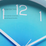Maxbell Wall Clock Simple Easy Read Hanging Clock for Bedroom Kitchen Dining Room Blue