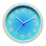 Maxbell Wall Clock Simple Easy Read Hanging Clock for Bedroom Kitchen Dining Room Blue
