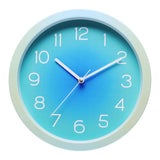 Maxbell Wall Clock Simple Easy Read Hanging Clock for Bedroom Kitchen Dining Room Blue