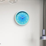 Maxbell Wall Clock Simple Easy Read Hanging Clock for Bedroom Kitchen Dining Room Blue