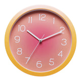 Maxbell Wall Clock Simple Easy Read Hanging Clock for Bedroom Kitchen Dining Room Orange