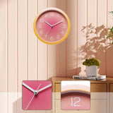 Maxbell Wall Clock Simple Easy Read Hanging Clock for Bedroom Kitchen Dining Room Orange