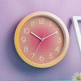 Maxbell Wall Clock Simple Easy Read Hanging Clock for Bedroom Kitchen Dining Room Orange