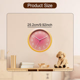 Maxbell Wall Clock Simple Easy Read Hanging Clock for Bedroom Kitchen Dining Room Orange