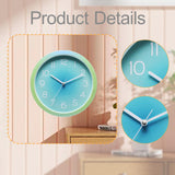 Maxbell Wall Clock Simple Easy Read Hanging Clock for Bedroom Kitchen Dining Room Green