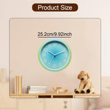 Maxbell Wall Clock Simple Easy Read Hanging Clock for Bedroom Kitchen Dining Room Green