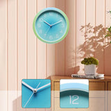 Maxbell Wall Clock Simple Easy Read Hanging Clock for Bedroom Kitchen Dining Room Green
