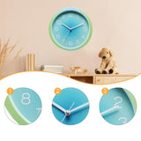 Maxbell Wall Clock Simple Easy Read Hanging Clock for Bedroom Kitchen Dining Room Green
