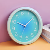 Maxbell Wall Clock Simple Easy Read Hanging Clock for Bedroom Kitchen Dining Room Green