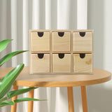 Maxbell Small Drawer Storage Box Wooden Desk Organizer for Bedroom Vanity Countertop