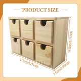 Maxbell Small Drawer Storage Box Wooden Desk Organizer for Bedroom Vanity Countertop