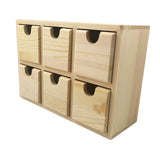 Maxbell Small Drawer Storage Box Wooden Desk Organizer for Bedroom Vanity Countertop