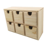 Maxbell Small Drawer Storage Box Wooden Desk Organizer for Bedroom Vanity Countertop