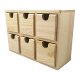Maxbell Small Drawer Storage Box Wooden Desk Organizer for Bedroom Vanity Countertop
