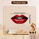 Maxbell Red Lips Shaped Wall Clock Novelty Hanging Clock for Bedroom Restaurant Gift