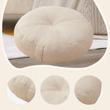 Maxbell Round Floor Pillow Premium Small for Yoga Sofa Bed Adults Kids Floor Seating Beige
