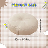 Maxbell Round Floor Pillow Premium Small for Yoga Sofa Bed Adults Kids Floor Seating Beige