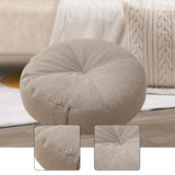 Maxbell Round Floor Pillow Premium Small for Yoga Sofa Bed Adults Kids Floor Seating Light Grey