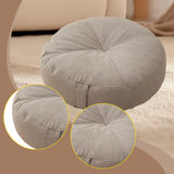 Maxbell Round Floor Pillow Premium Small for Yoga Sofa Bed Adults Kids Floor Seating Light Grey