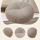 Maxbell Round Floor Pillow Premium Small for Yoga Sofa Bed Adults Kids Floor Seating Light Grey