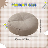Maxbell Round Floor Pillow Premium Small for Yoga Sofa Bed Adults Kids Floor Seating Light Grey