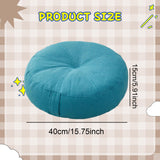 Maxbell Round Floor Pillow Premium Small for Yoga Sofa Bed Adults Kids Floor Seating Blue