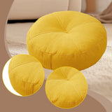 Maxbell Round Floor Pillow Premium Small for Yoga Sofa Bed Adults Kids Floor Seating Yellow