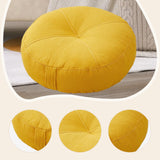 Maxbell Round Floor Pillow Premium Small for Yoga Sofa Bed Adults Kids Floor Seating Yellow