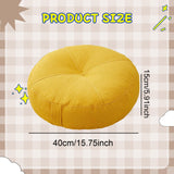 Maxbell Round Floor Pillow Premium Small for Yoga Sofa Bed Adults Kids Floor Seating Yellow
