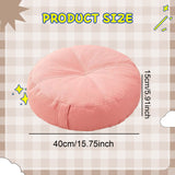 Maxbell Round Floor Pillow Premium Small for Yoga Sofa Bed Adults Kids Floor Seating Pink