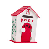 Maxbell Locking Mailbox Wood Wall Mount Mailbox for Kindergarten Student Office Home Red