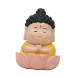 Maxbell Miniature Buddhist Statue Fengshui Decoration for Office Living Room Bedroom Buddha on Pink Base