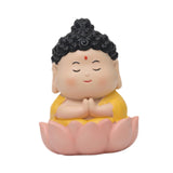 Maxbell Miniature Buddhist Statue Fengshui Decoration for Office Living Room Bedroom Buddha on Pink Base