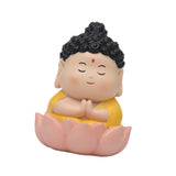 Maxbell Miniature Buddhist Statue Fengshui Decoration for Office Living Room Bedroom Buddha on Pink Base