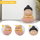 Maxbell Miniature Buddhist Statue Fengshui Decoration for Office Living Room Bedroom Buddha on Pink Base