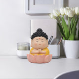 Maxbell Miniature Buddhist Statue Fengshui Decoration for Office Living Room Bedroom Buddha on Pink Base